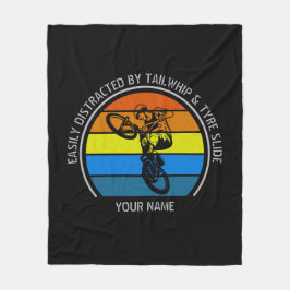 Name ändern Alle Text leicht abgelenkter BMX hinzu Fleecedecke