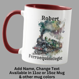 Name ändern ALLER Text hinzufügen, Ferroequinologe Tasse