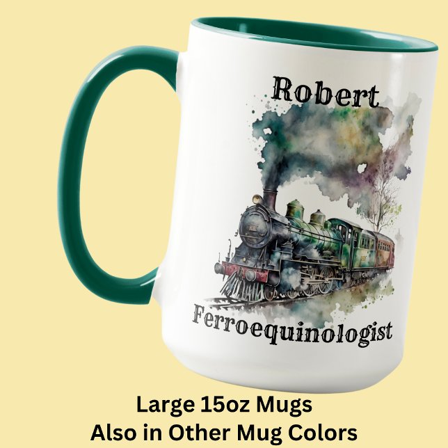 Name ändern ALLER Text hinzufügen, Ferroequinologe Tasse (Von Creator hochgeladen)