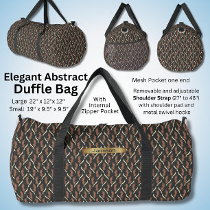 Name ändern, moderne braune Creme Abstrakt Duffle Bag