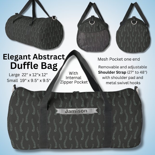 Name ändern, moderne braune Oliven-Ferne Abstrakt Duffle Bag (Von Creator hochgeladen)