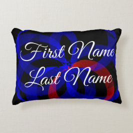 Name Ändern Red Revolving Geometric Accent Pillow Dekokissen