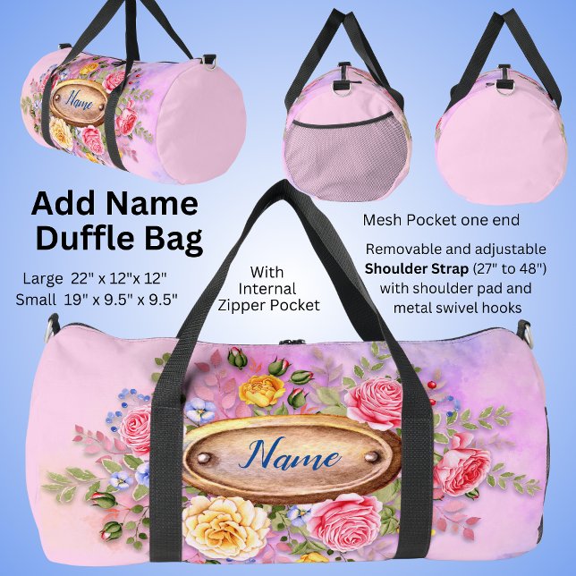Name ändern, rosa Farbe Duffle Bag (Von Creator hochgeladen)