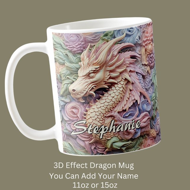 Name ändern, Soft Pastels 3D-Effektdrache einfügen Kaffeetasse (Von Creator hochgeladen)