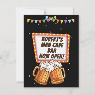 Name ändern Text Man Cave Bar Bier hinzufügen Postkarte