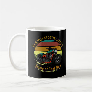 Name ändern Text Vintag Rainbow Motorrad hinzufüge Kaffeetasse