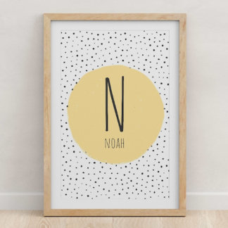 Name Anfangsbuchstabe Druck - Kinderzimmer - Kinde Poster
