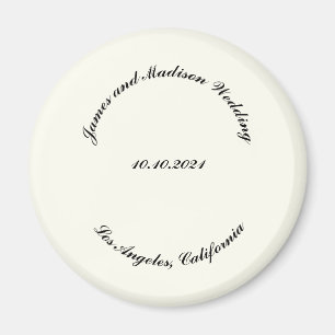 Name anpassen, Datum schwarze Elfenbeinhochzeit Magnet
