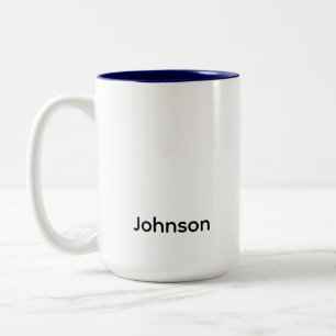 Name anpassen zweifarbige tasse