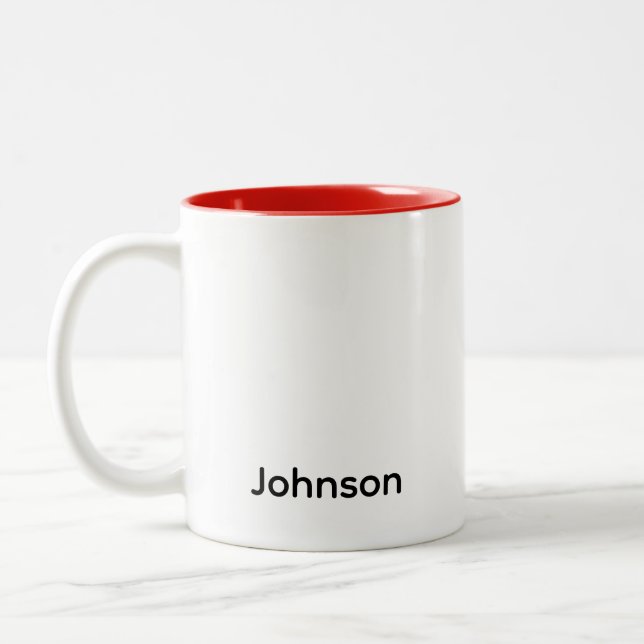 Name anpassen zweifarbige tasse (Links)