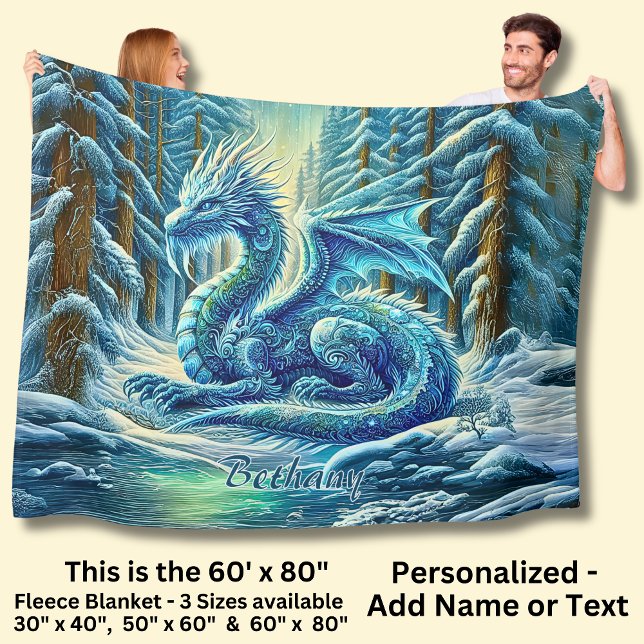 Name, Aqua Blauer Eisdrache in der Nähe des Teiche Fleecedecke (Von Creator hochgeladen)