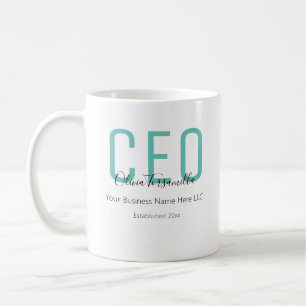 Name Aquamarin Black CEO Kaffeetasse