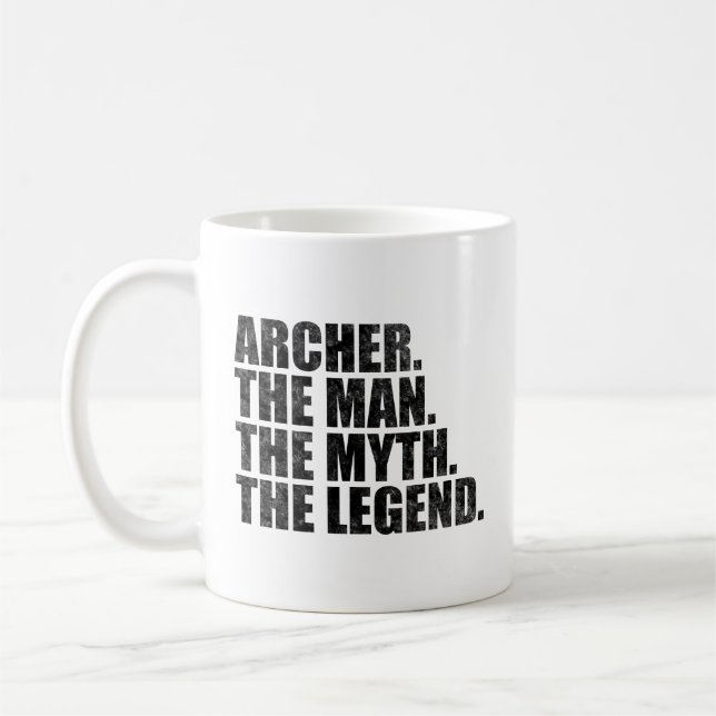 Name Archer, Archer Der Mann Der Mythos Die Legend Kaffeetasse (Links)