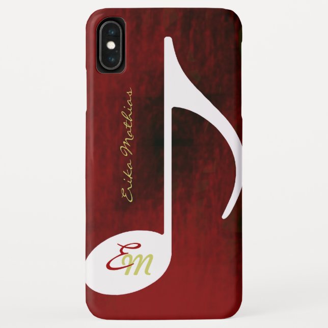 Name auf einer Musiknote Case-Mate iPhone Hülle (Rückseite)