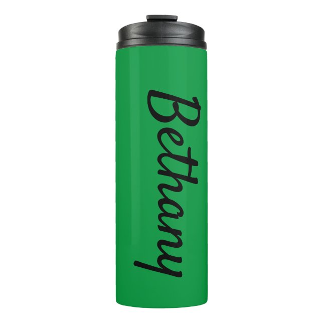 Name auf Green Matching Design 12oz Thermosbecher (Vorderseite)