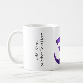 Name auf Lila Space Om Symbol 11oz Kaffeemaschine Kaffeetasse