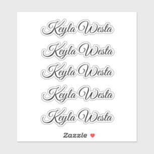 Name Aufkleber für den Vinyl-Aufkleber nach Maß