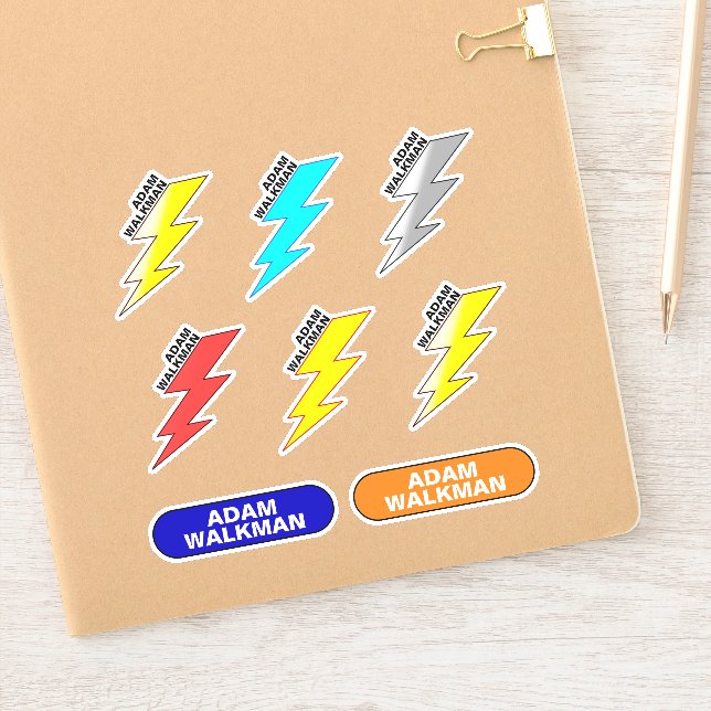 Name Aufkleber für Kinder (wasserdichte Schilder f (Notizbuch)