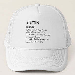 Name Austin, Bearbeitbarer Name, Benutzerdefiniert Truckerkappe