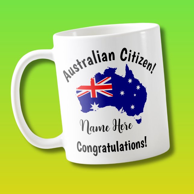 NAME Australische Staatsbürgerschaft Herzlichen Gl Kaffeetasse (Von Creator hochgeladen)
