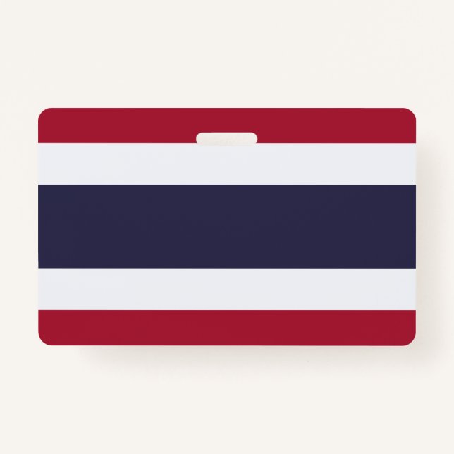 Name Badge with flag of Thailand Ausweis (Vorderseite)