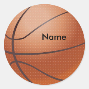 Name-Basketball-Aufkleber Runder Aufkleber