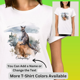 Name Bearbeiten - Rock Wallaby Wasserfarbe hinzufü T-Shirt