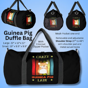 Name Bearbeiten Text hinzufügen, Crazy Guinea Pig Duffle Bag