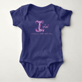 Name bedeutet Monogramm I custom baby romper Strampler