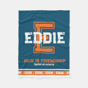 Name bedeutet Sport monogramm orange Fleecedecke