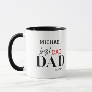 Name Bester Katzenvater Aller Zeiten Einfache Typo Tasse