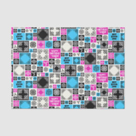 Name & Beziehung hinzufügen Geburtstag Magenta & B Seidenpapier