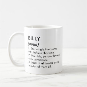 Name Billy, Bearbeitbarer Name, Benutzerdefinierte Kaffeetasse