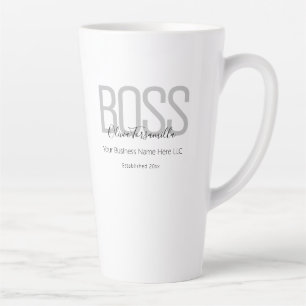 Name Black Gray Boss Milchtasse