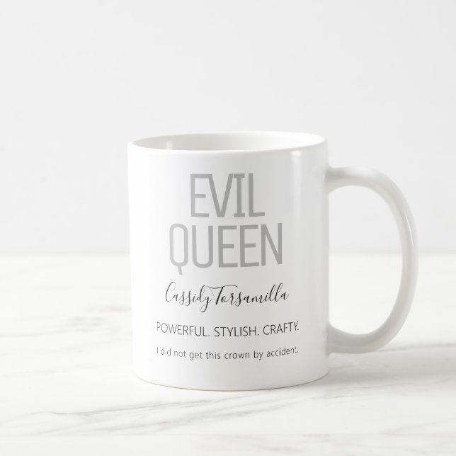 Name Black Gray Evil Queen Kaffeetasse (Rechts)