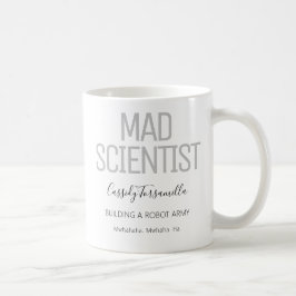 Name Black Gray Mad Scientist Kaffeetasse