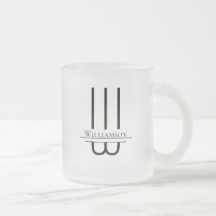 Name Black Monogram Mattglastasse
