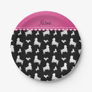 Name Black West Highland White Terrier Hunde Pappteller