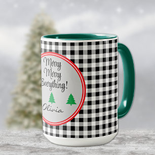 Name, Black & White Buffalo Karo 15oz. Combo Tasse