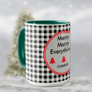 Name, Black & White Buffalo Karo 15oz. Combo Tasse