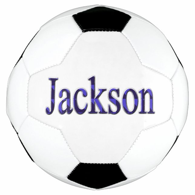 Name Blau und schwarz Jackson, Fußball (Vorderseite)