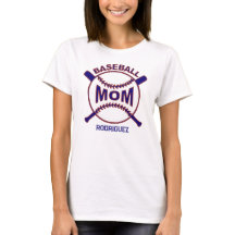 Name Blue Baseball Mama T - Shirt