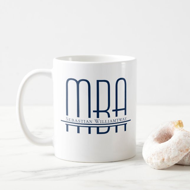 Name Blue MBA Kaffeetasse (Mit Donut)