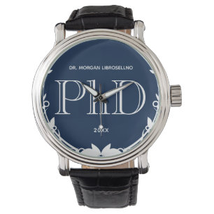 Name Blue PhD-Abschluss Armbanduhr