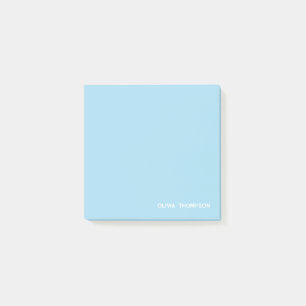 Name Blue Sticky Post-it Klebezettel