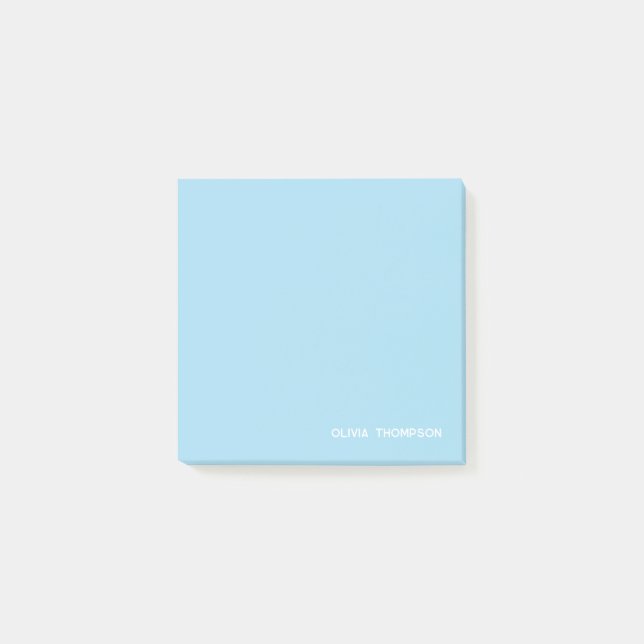 Name Blue Sticky Post-it Klebezettel (Vorderseite)
