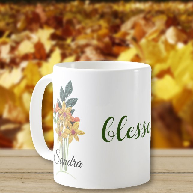 Name, Blume des Herbstes, 11oz gesegnet Kaffeetasse (Von Creator hochgeladen)