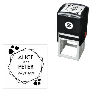 Name, Braut und Geburtsname Permastempel