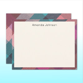 Name || Brightly Colored Woven Fabric Frame Mitteilungskarte