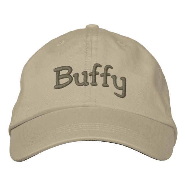 Name Buffy bestickte Baseballkappe / Hat (Vorderseite)